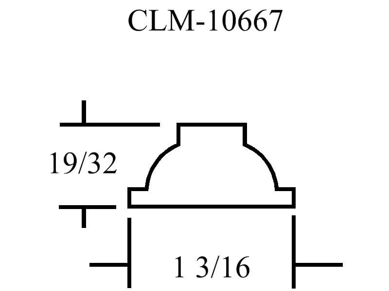 CLM-10667 architectural molding diagram.