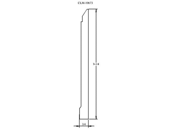 Line drawing of a door casing.