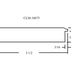 Line drawing of a 5 1/2" long part.