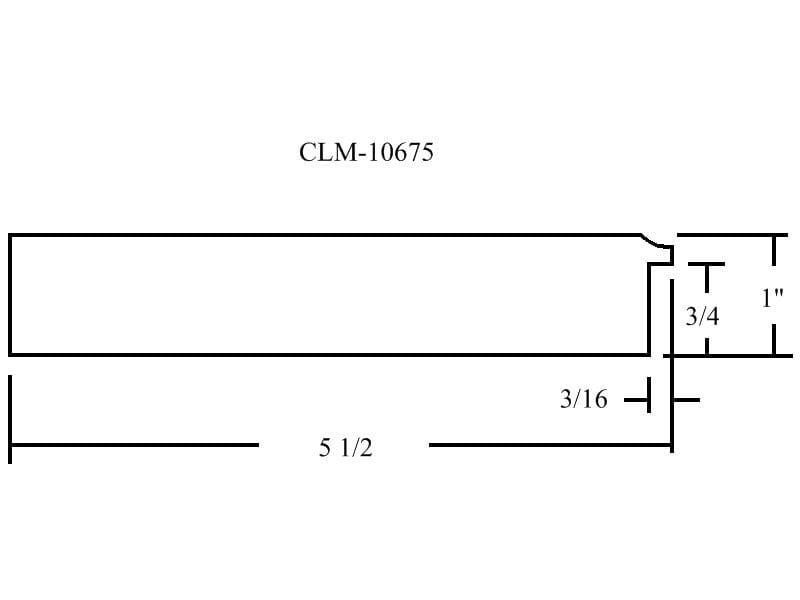 Line drawing of a 5 1/2" long part.