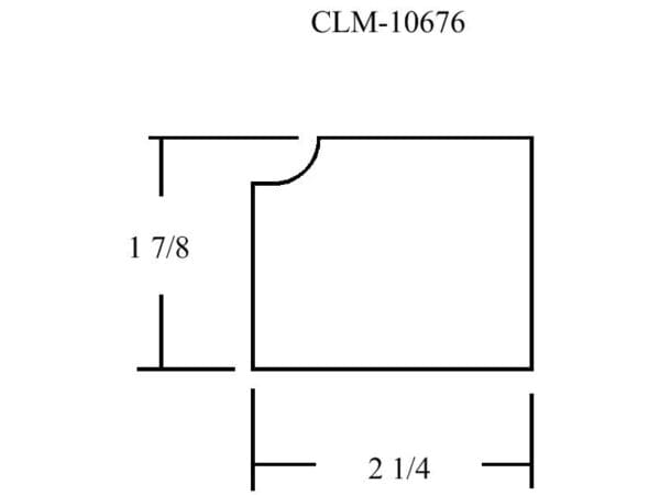 Diagram of a 1 7/8 by 2 1/4 inch shape.