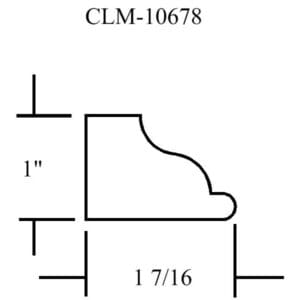 Line drawing of molding CLM-10678.