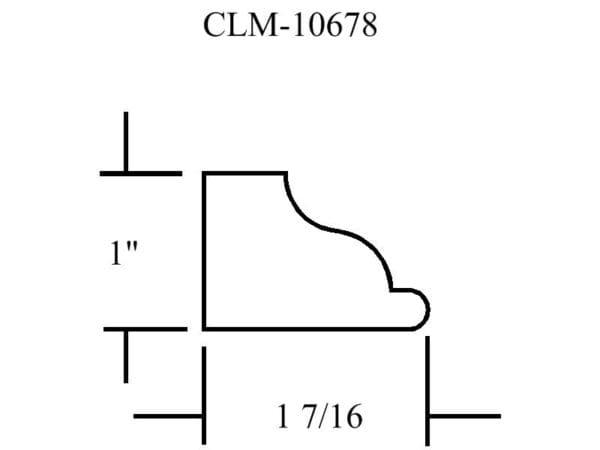 Line drawing of molding CLM-10678.