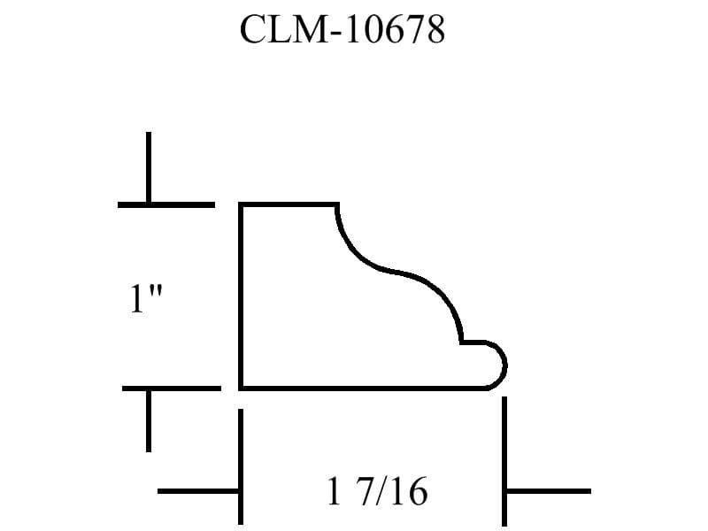 Line drawing of molding CLM-10678.