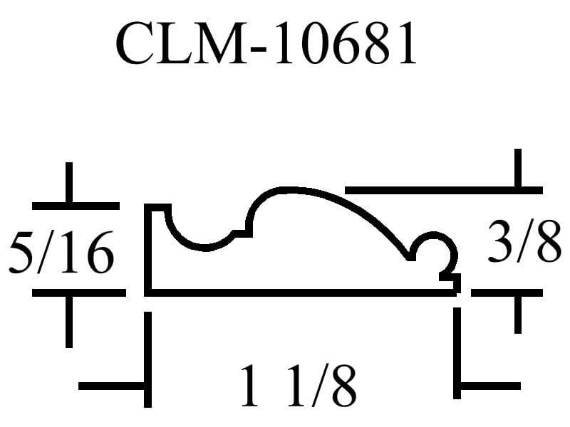 CLM-10681 molding profile diagram.