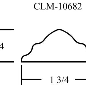 Crafted molding profile, CLM-10682, 3/4" x 1 3/4"