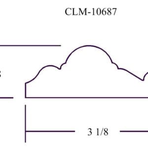 CLM-10687 crown molding profile.