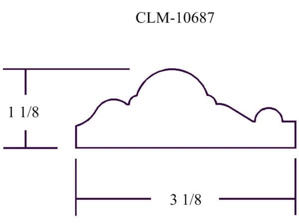 CLM-10687 crown molding profile.