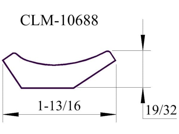 Line drawing of a molding profile CLM-10688.