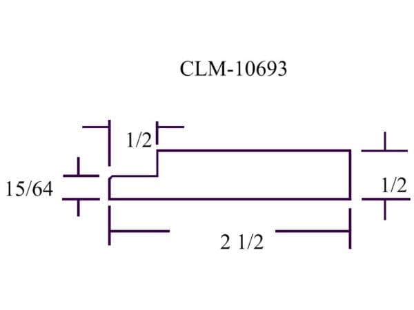 Diagram of a part with dimensions.