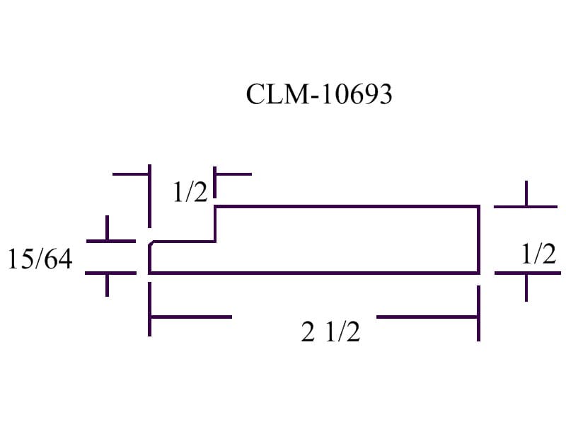 Diagram of a part with dimensions.