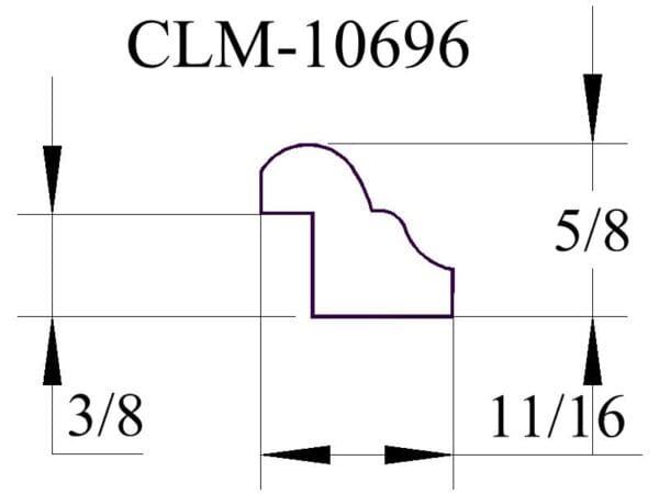 CLM-10696 molding profile diagram.