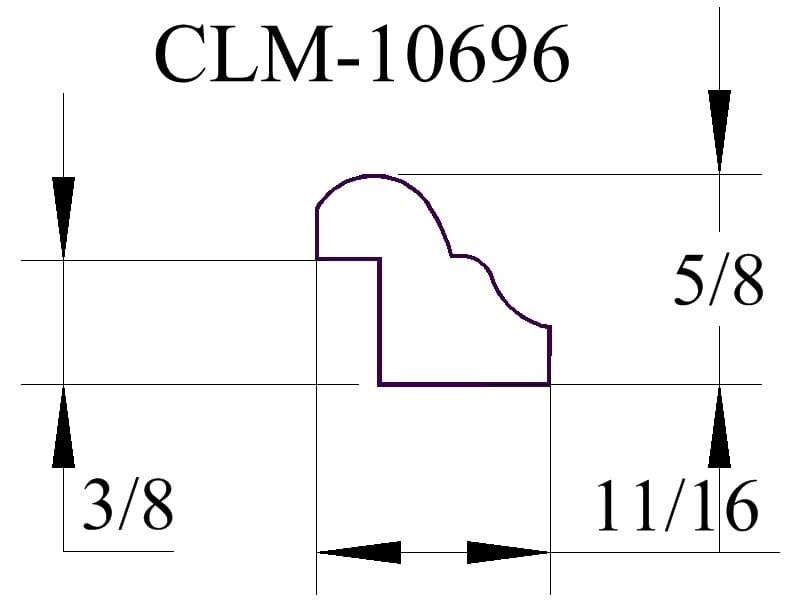 CLM-10696 molding profile diagram.