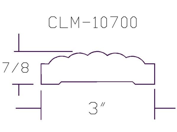CLM-10700 crown molding diagram.