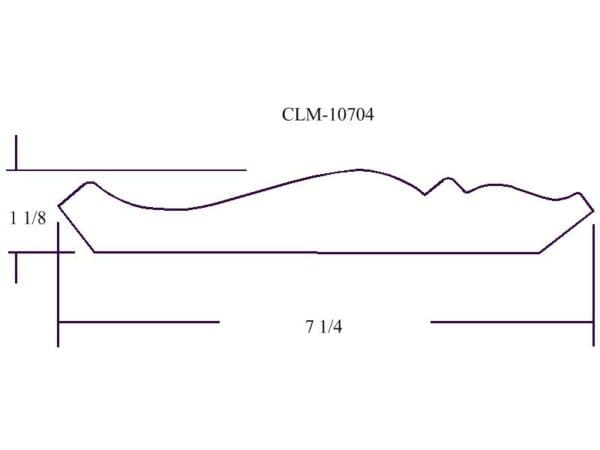 CLM-10704 molding profile diagram.