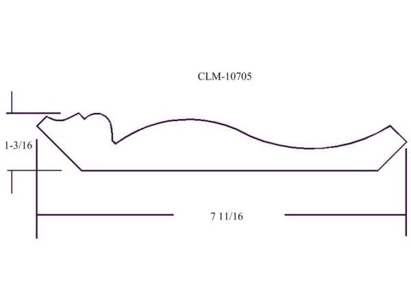 CLM-10705 molding profile diagram.