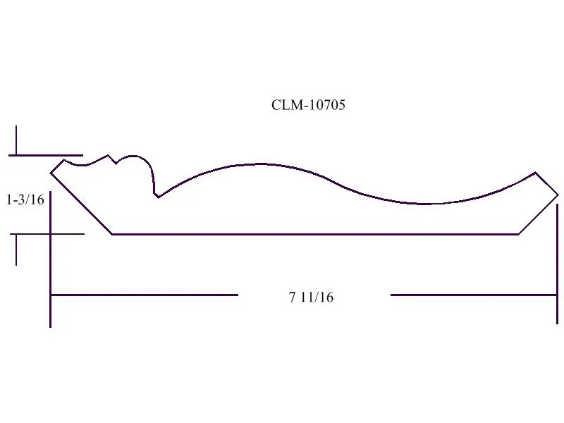 CLM-10705 molding profile diagram.