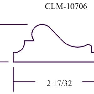 Casing molding, CLM-10706, 1 inch by 2 17/32 inches.