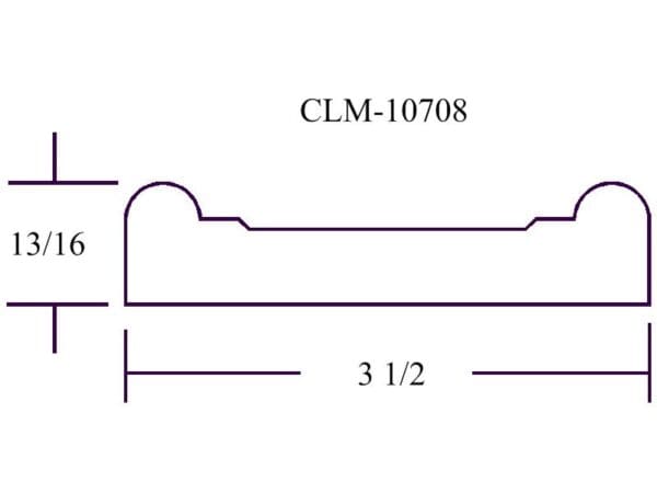 CLM-10708, 3 1/2 inch, 13/16 inch trim