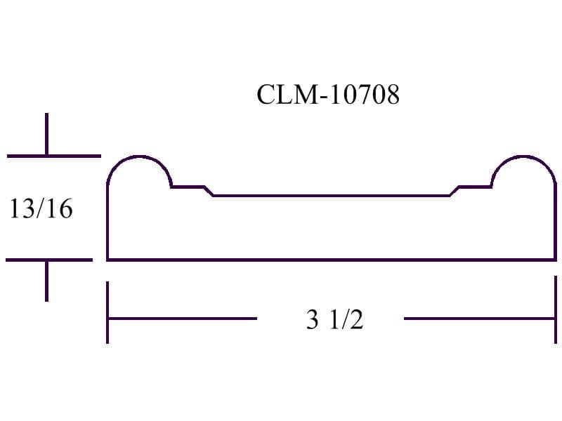 CLM-10708, 3 1/2 inch, 13/16 inch trim