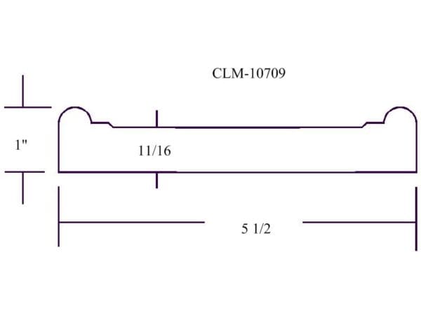 CLM-10709 molding profile diagram.