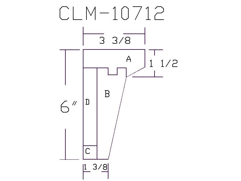 CLM-10712 casing profile diagram.