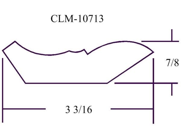 Diagram of CLM-10713 with dimensions.