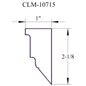 Line drawing of molding profile CLM-10715.