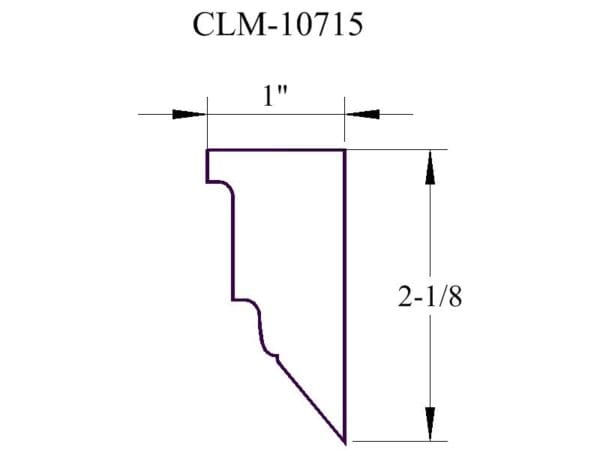 Line drawing of molding profile CLM-10715.