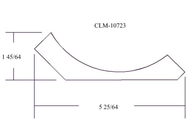 CLM-10723, curved molding diagram.