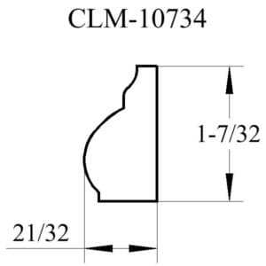 Line drawing of a molding profile CLM-10734.