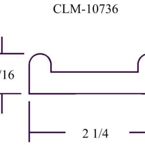 CLM-10736, 11/16 x 2 1/4 inch profile.