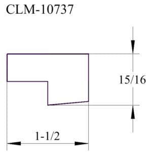 Diagram of CLM-10737 part dimensions.