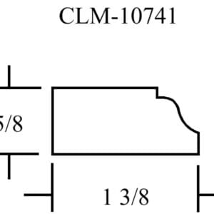 CLM-10741, 5/8 x 1 3/8 profile drawing.