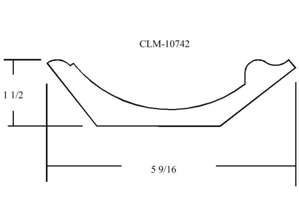 Line drawing of molding profile CLM-10742.