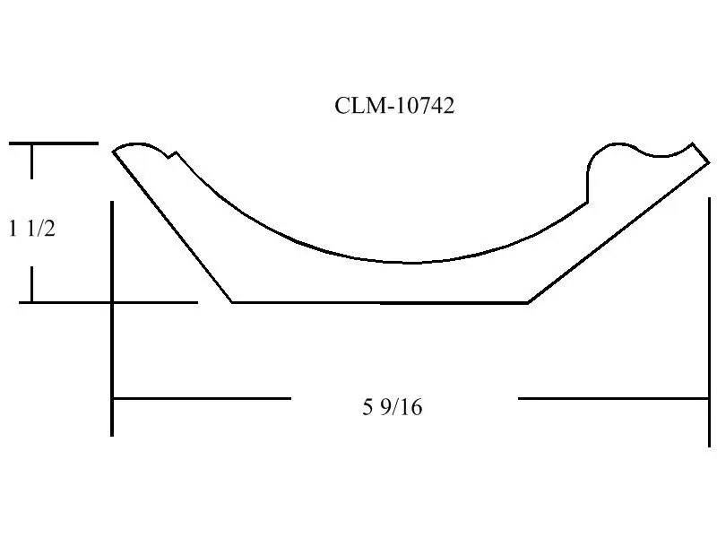 Line drawing of molding profile CLM-10742.