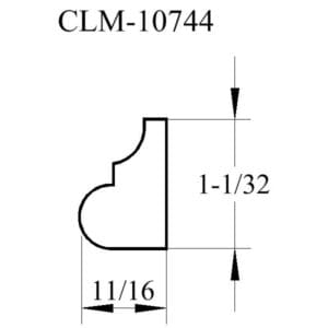 CLM-10744 molding profile diagram.