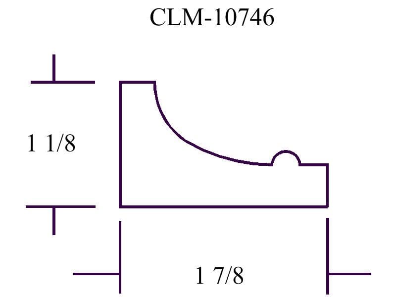 CLM-10746 molding profile diagram.