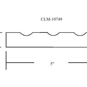 CLM-10749, 5" x 25/32" part diagram.