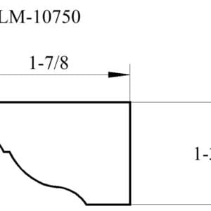 Line drawing of a CLM-10750 molding.