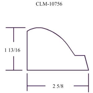 CLM-10756 1 13/16 x 2 5/8 molding