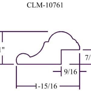 CLM-10761 molding profile diagram.