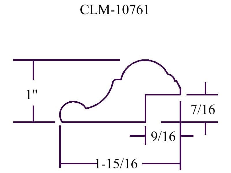 CLM-10761 molding profile diagram.