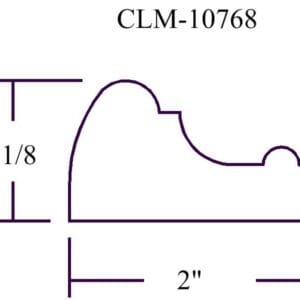 CLM-10768, 1 1/8" x 2" molding profile.