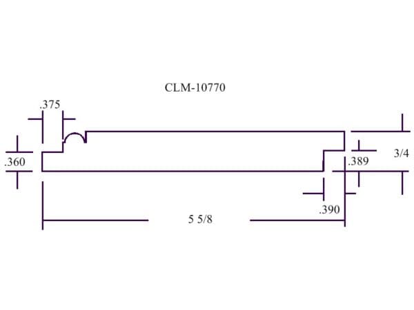 Diagram of CLM-10770 pipe fitting.