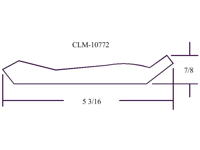 CLM-10772 part drawing with dimensions.