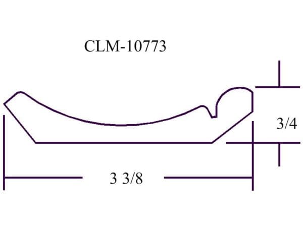 Line drawing of a molding profile CLM-10773.