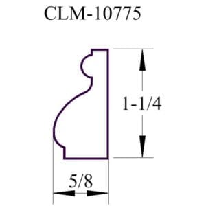 CLM-10775 molding profile diagram.