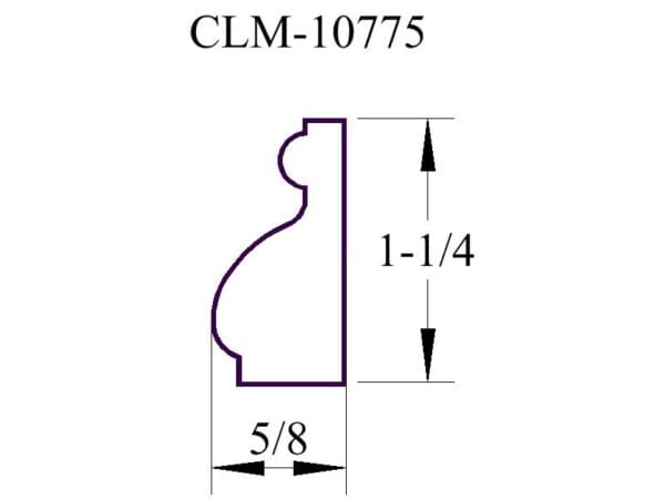 CLM-10775 molding profile diagram.