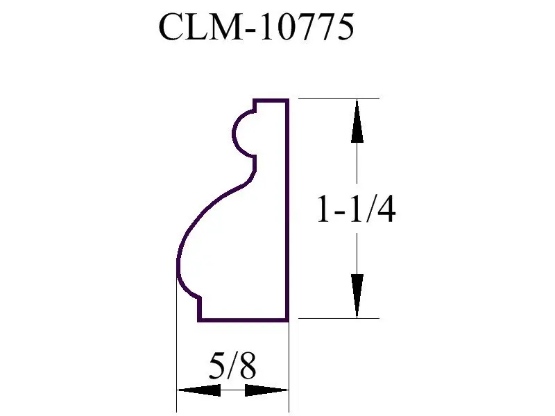 CLM-10775 molding profile diagram.